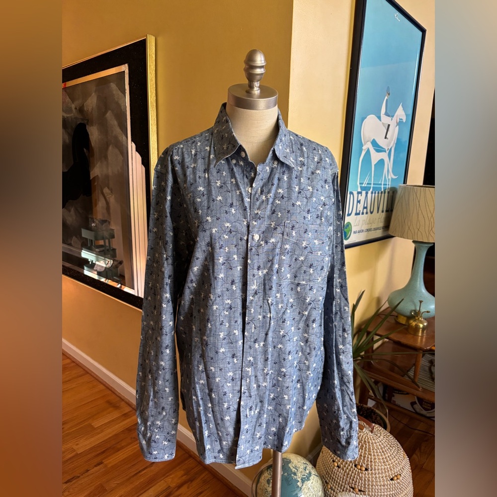 men’s j. crew floral print slim button-down shirt